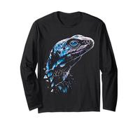 Gila-Monster Animal Motif Dibujo Ojos Azules Obra De Arte Manga Larga