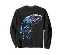 Gila-Monster Animal Motif Dibujo Ojos Azules Obra De Arte Sudadera