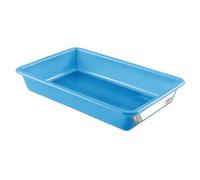 Gilac HACCP - Bandeja de exhibición de carnicero de 8 L, bandejas de preparación de alimentos con lados altos (azul)