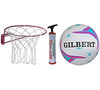 GILBERT Academia montado en la pared anillo de Netball Starter Set