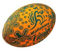 Gilbert Australia Wallabies Indigenous Rugby Balón de fútbol tamaño 5 con licencia oficial