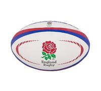 Gilbert England - Pelota de Deporte y Rugby para Hombre, tamaño 5, Color Rojo/Blanco