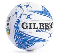 Gilbert Netball Boost Match - Pelota de netball - Blanco y azul - Tamaño 5