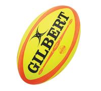 Gilbert Omega - Balón de rugby para hombre, tamaño 4, color fluoro