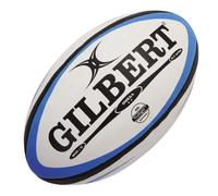 Gilbert Omega - Balón rugby, color blanco / azul, talla 5