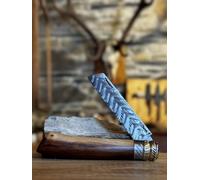 Gilberto Ferreira Canivete em Aço Damasco com Cabo em Madeira de Rondadeira - Peça de Luxo Artesanal