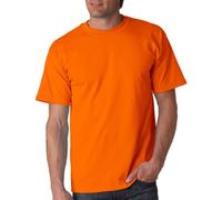 Gildan 2000 Mens Short Sleeve Ultra Cotton T-Shirt Tee - Safety Orange - 3X-Large