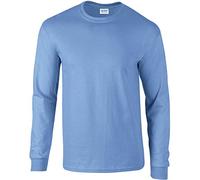 Gildan 2400 Mens Long Sleeve Ultra Cotton T-Shirt Tee - Carolina Blue - Medium