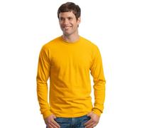Gildan 2400 Mens Long Sleeve Ultra Cotton T-Shirt Tee - Gold - Medium