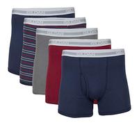 Gildan Underwear Boxer Briefs, Multipack Ropa Interior de Hombres, Azul Mezclado (Paquete de 5, Longitud más Corta), XL (Pack de 5)