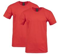 Gildan Camiseta Softstyle de algodón G64000 - Rojo - Pack de 2 - Talla L - Hombre