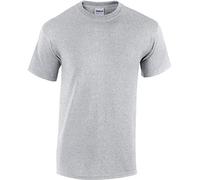 Gildan - Camiseta básica de manga corta Modelo Heavy Cotton para hombre - 100% algodón gordo (4XL/Gris Sport)