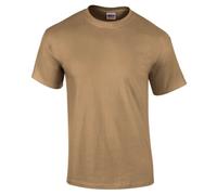 Gildan - Camiseta básica de Manga Corta Modelo Ultra Cotton para Hombre Caballero (L) (Camel)