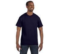 Gildan - Camiseta básica de manga corta para hombre - 100% algodón gordo (4XL/Azul marino)