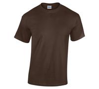 Gildan - Camiseta básica de Manga Corta Unisex con algodón Grueso Niños Niñas - Verano/Calor (Paquete de 2) (Grande (L)) (Marrón Chocolate)