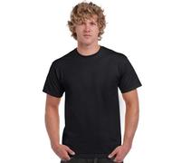 Gildan - Camiseta con Cuello Redondo de Manga Corta para Hombre, Talla M, Color Negro