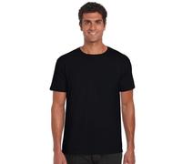 GILDAN - Camiseta con Cuello Redondo de Manga Corta para Hombre, Talla XL, Color Negro
