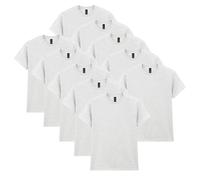 Gildan Camiseta de Algodón Grueso, Estilo G5000, para Hombre, Ash Grey (10-pack), M