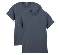 Gildan Camiseta de algodón Pesado para Hombre, Estilo G5000, Paquete de 2, Jaspeado Oscuro, Small