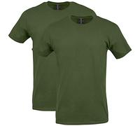 Gildan Camiseta de algodón suave para hombre, estilo G64000, paquete de 2, Verde(Military Green), M