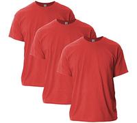 Gildan Camiseta de algodón Ultra Estilo G2000, Paquete múltiple, Rojo (Paquete de 3), S