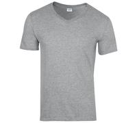 GILDAN Camiseta de Estilo Suave con Cuello en V, Gris (RS Sport Grey), M para Hombre