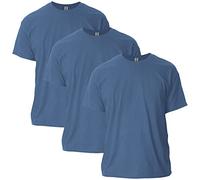 Gildan Camiseta de Hombre de Ultra algodón, Estilo G2000, Heather Indigo (3 Unidades), XXL