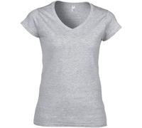 Gildan Camiseta de manga corta con cuello en forma de V para mujer (BC491)