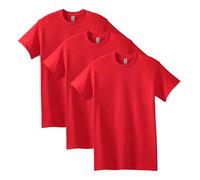 Gildan Camiseta de manga corta unisex (G5000), de algodón (paquete de varias camisetas), Rojo (paquete de 3), X-Large