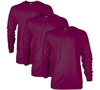 Gildan Ultra Cotton Long Sleeve T-Shirt, Style G2400, Multipack Camiseta, Granate (Paquete de 3), XXL (Pack de 3) Unisex Adulto