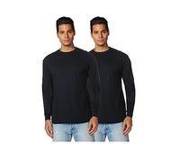 Gildan Heavy Cotton Long Sleeve T-Shirt, Style G5400, 2-Pack Camisa, Negro, XL (Pack de 2) Unisex Adulto