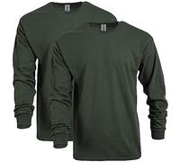 Gildan Heavy Cotton Long Sleeve T-Shirt, Style G5400, 2-Pack Camiseta, Verde Bosque, M (Pack de 2) Unisex Adulto