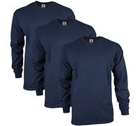 Gildan Camiseta de manga larga, de Ultra Cotton, estilo G2400, Camiseta para Hombre, Navy (3-Pack), L