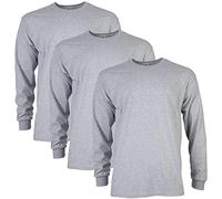 Gildan Camiseta de manga larga, de Ultra Cotton, estilo G2400, Camiseta para Hombre, Sport Grey (3-Pack), XL