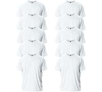Gildan Camiseta de Ultra Cotton, Estilo G2000, T-shirt para Hombre, Blanco (White), L (Paquete de 10)