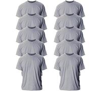 Gildan Camiseta de Ultra Cotton, Estilo G2000, T-shirt para Hombre, Gris (Sport Grey), L (Paquete de 10)