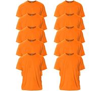 Gildan Camiseta de Ultra Cotton, Estilo G2000, T-shirt para Hombre, Naranja (Safety Orange), XXL (Paquete de 10)