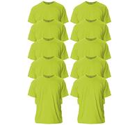 Gildan Camiseta de Ultra Cotton, Estilo G2000, T-shirt para Hombre, Verde (Safety Green), XXL (Paquete de 10)