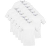 Gildan - Camiseta para hombre, estilo G1100 (paquete de varias unidades), blanco (12-Pack), Large
