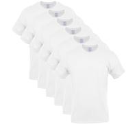 Gildan - Camiseta para Hombre, Estilo G1100 (Paquete de Varias Unidades), Blanco (Paquete de 6), Medium