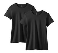 GILDAN Fitted Cotton T-Shirt, 2-Pack Camiseta, Negro (, S para Mujer