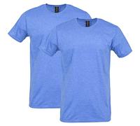 Gildan Softstyle Cotton T-Shirt, Style G64000, Multipack Camisa, Heather Royal (Paquete de 2), L (Pack de 2) Unisex Adulto