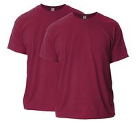 Gildan Camiseta Unisex de algodón Ultra para Adultos, Estilo G2000, Paquete múltiple, Cardenal Rojo (2 Unidades), S