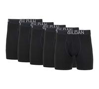 Gildan Cotton Stretch Boxer Brief, Multipack Ropa Interior de Hombres, Hollín Negro (Paquete de 5), S (Pack de 5)
