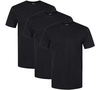 Gildan Cotton Stretch T-Shirts, Multipack Ropa Interior, Hollín Negro (Paquete de 3 Unidades), Large (Pack de 3) para Hombre