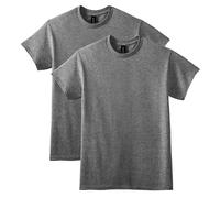 Gildan Dryblend - Camiseta Estilo G8000, Paquete múltiple, Grafito Jaspeado (Paquete de 2), L