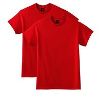 Gildan Dryblend - Camiseta para Adultos, Paquete de 2 - Rojo - Large
