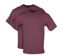 Gildan Dryblend - Camisetas de Trabajo para Adultos con Bolsillo, Paquete de 2, Granate, X-Large