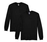 Gildan Dryblend Long Sleeve T-Shirt, Style G8400, 2-Pack Camisa, Negro, XXX-Large (Pack de 2) para Hombre