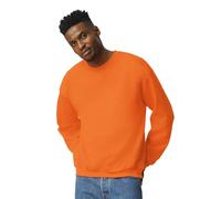 Gildan Fleece Crewneck Sweatshirt, Style G18000 Sudadera, Opaco, Naranja de Seguridad, L para Hombre